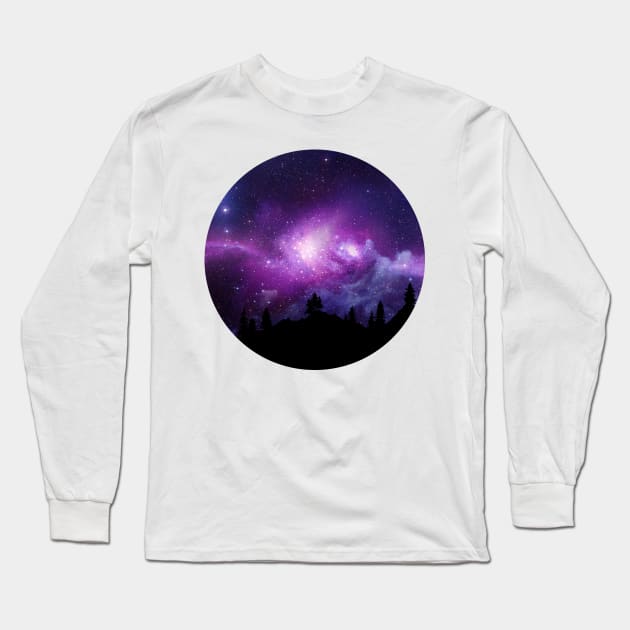 Starry landscape Long Sleeve T-Shirt by kecy128